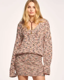 Ramy Brook Adeliza V-Neck Mini Sweater Dress Neutralcombo Online