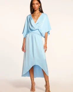 Ramy Brook Adiel Wrap Midi Dress New