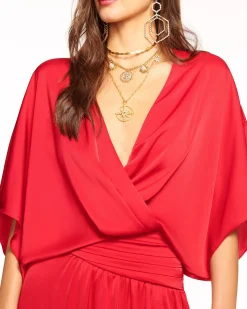 Ramy Brook Adiel Wrap Midi Dress New