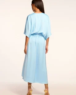 Ramy Brook Adiel Wrap Midi Dress New