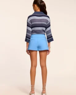 Ramy Brook Aditi Buckle Mini Short Ribbonblue Outlet