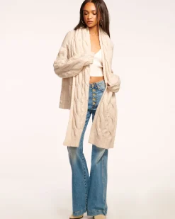 Ramy Brook Agnes Convertible Cardigan Sweater Oatmeal Sale