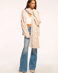 Ramy Brook Agnes Convertible Cardigan Sweater Oatmeal Sale