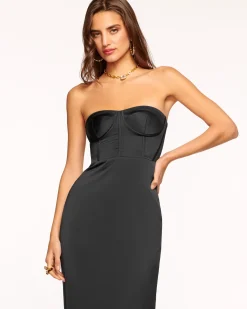 Ramy Brook Alianna Strapless Midi Dress Black Online