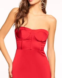 Ramy Brook Alianna Strapless Midi Dress Black Online