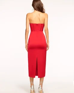 Ramy Brook Alianna Strapless Midi Dress Black Online