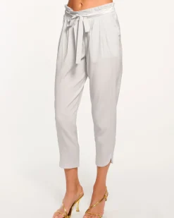 Ramy Brook Allyn Silk Paperbag Waist Pant Clearance