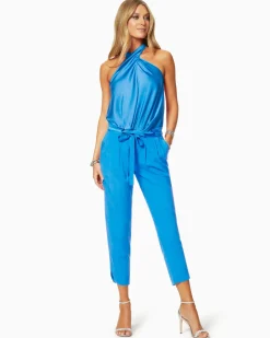 Ramy Brook Allyn Silk Paperbag Waist Pant Clearance