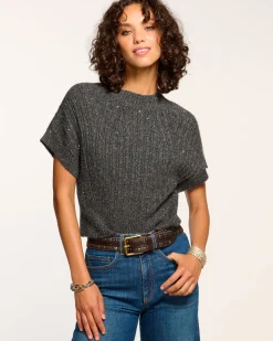 Ramy Brook Amadeus Short Sleeve Wool Sweater Clearance