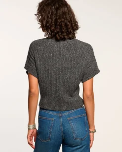 Ramy Brook Amadeus Short Sleeve Wool Sweater Clearance