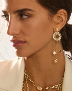 Ramy Brook Amandine Statement Earrings Goldneutral Fashion
