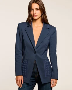 Ramy Brook Andrenetta Cotton Blazer Hot