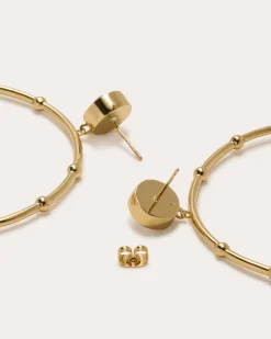 Ramy Brook Angely Drop Hoop Earrings Gold Hot