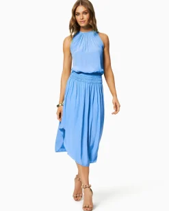Ramy Brook Audrey Smocked Midi Dress Fashion