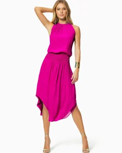 Ramy Brook Audrey Smocked Midi Dress Fashion