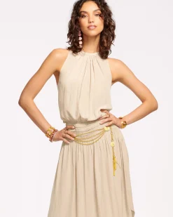 Ramy Brook Audrey Smocked Midi Dress Fashion