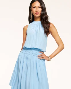 Ramy Brook Audrey Smocked Midi Dress Fashion