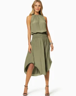 Ramy Brook Audrey Smocked Midi Dress Fashion