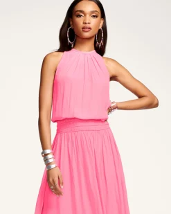 Ramy Brook Audrey Smocked Midi Dress Fashion