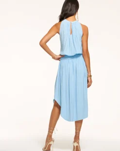 Ramy Brook Audrey Smocked Midi Dress Fashion