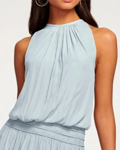 Ramy Brook Audrey Smocked Midi Dress Fashion