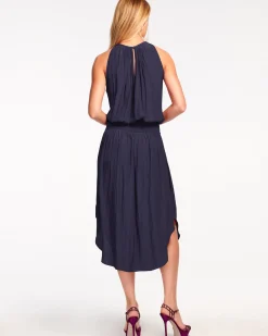 Ramy Brook Audrey Smocked Midi Dress Fashion