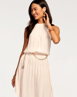Ramy Brook Audrey Smocked Midi Dress Fashion