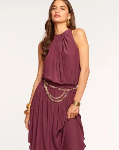 Ramy Brook Audrey Smocked Midi Dress Fashion
