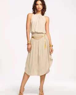 Ramy Brook Audrey Smocked Midi Dress Fashion
