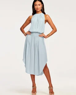 Ramy Brook Audrey Smocked Midi Dress Fashion