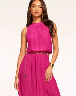 Ramy Brook Audrey Smocked Midi Dress Fashion