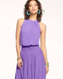 Ramy Brook Audrey Smocked Midi Dress Fashion
