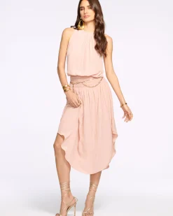 Ramy Brook Audrey Smocked Midi Dress Fashion