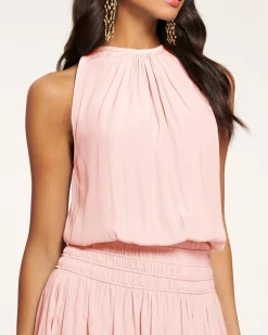 Ramy Brook Audrey Smocked Midi Dress Fashion