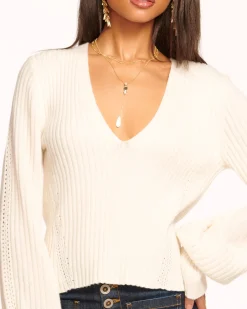 Ramy Brook Aurinda V-Neck Sweater Clearance