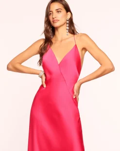 Ramy Brook Caspe V-Neck Gown Black Online