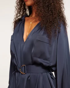 Ramy Brook Cecilia Belted Midi Dress Fashion