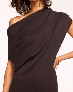 Ramy Brook Chet Wool Off-The-Shoulder Sweater Dress Fashion