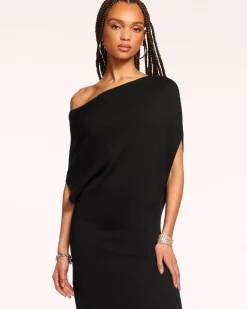 Ramy Brook Chet Wool Off-The-Shoulder Sweater Dress Fashion