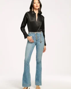 Ramy Brook Cindy High-Rise Flare Jean Best