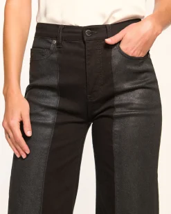 Ramy Brook Coated Vinnie Two-Tone Jean Coatedblack Outlet
