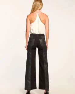 Ramy Brook Coated Vinnie Two-Tone Jean Coatedblack Outlet