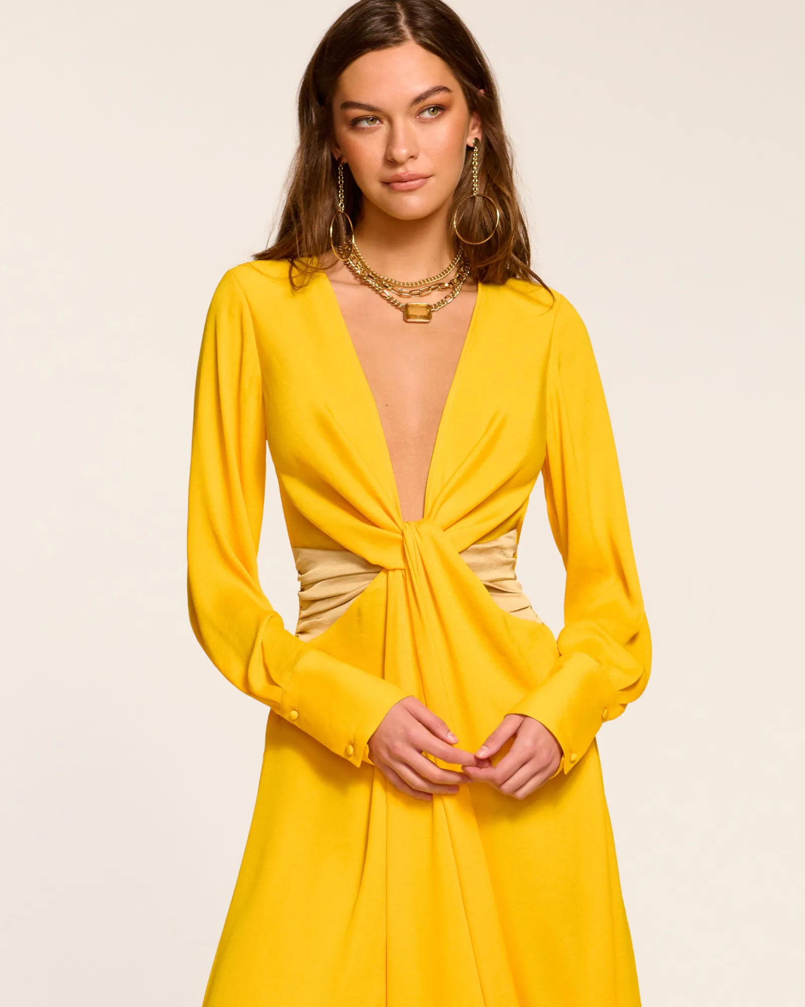 Ramy Brook Colorblock Tatia Long Sleeve Midi Dress Daisycolorblock Discount