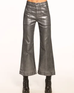 Ramy Brook Cropped Metallic Clifford Jean Blackmetallic Discount