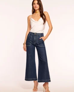 Ramy Brook Cropped Theodora Wide Leg Jean Darkwash Online