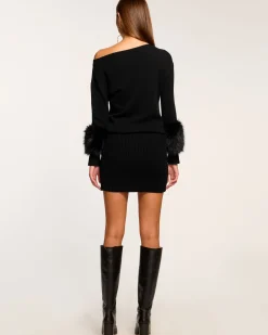 Ramy Brook Cyrus Off-The-Shoulder Sweater Dress Outlet