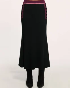 Ramy Brook Dakota Colorblock Knit Skirt Blackcolorblock Hot