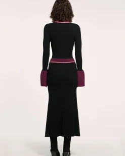 Ramy Brook Dakota Colorblock Knit Skirt Blackcolorblock Hot