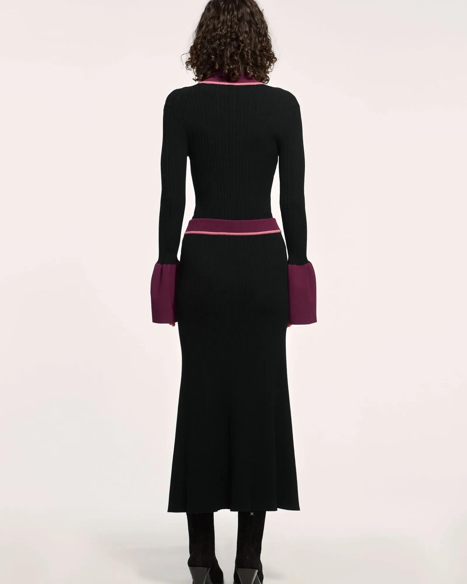 Ramy Brook Dakota Colorblock Knit Skirt Blackcolorblock Hot