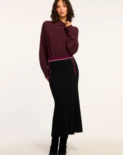 Ramy Brook Dakota Colorblock Knit Skirt Blackcolorblock Hot